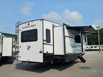 2027 Venture RV SportTrek Touring Edition — rear three-quarter view