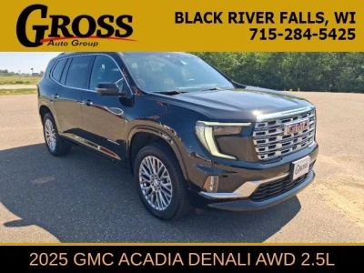 2025 GMC Acadia Denali in Ebony Twilight Metallic — front three-quarter view