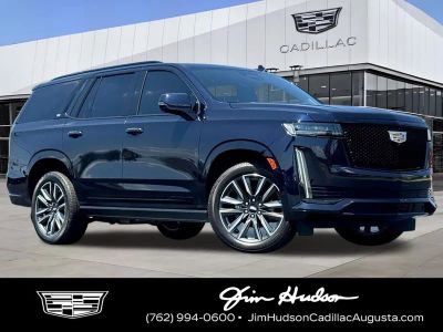 2021 Cadillac Escalade Sport Platinum in Blue Metallic — front three-quarter view