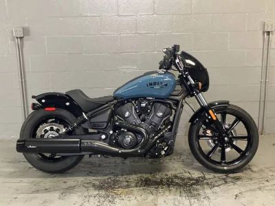 2025 Indian Motorcycle® Sport Scout® Limited Storm Blue — front three-quarter view