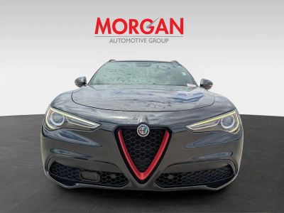 2019 Alfa Romeo Stelvio — rear three-quarter view