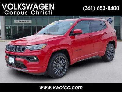 2023 Jeep Compass Limited in Redline Pearlcoat — front three-quarter view