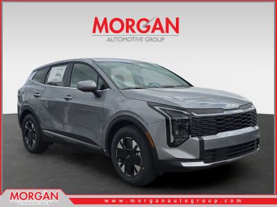 2026 Kia Sportage Hybrid LX in Steel Gray — front three-quarter view
