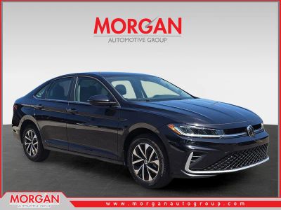2025 Volkswagen Jetta S in Deep Black Pearl — front three-quarter view