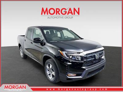 2026 Honda Ridgeline RTL in Crystal Black Pearl — front three-quarter view