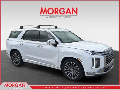 2025 Hyundai Palisade Calligraphy in White — front three-quarter view