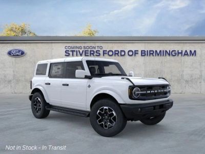 2026 Ford Bronco Outer Banks in Oxford White — front three-quarter view