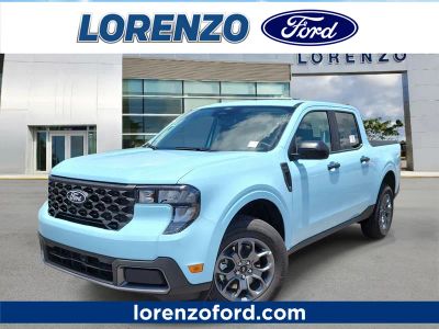 2026 Ford Maverick XLT in Light Blue — front three-quarter view