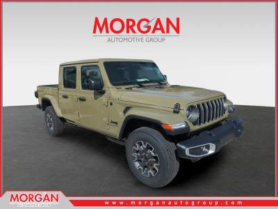 2026 Jeep Gladiator Sahara in Green — front three-quarter view