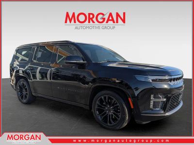 2026 Jeep Grand Wagoneer Summit Obsidian in Black — front three-quarter view