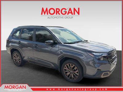 2025 Subaru Forester Sport in Magnetite Gray Metallic — front three-quarter view