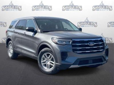 2026 Ford Explorer Active in Gray — front three-quarter view
