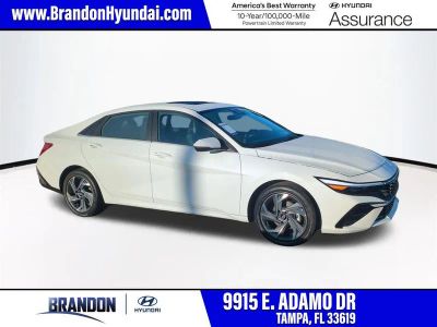 2026 Hyundai ELANTRA Limited in White — front three-quarter view