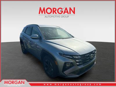 2026 Hyundai TUCSON SEL in Shimmering Silver — front three-quarter view