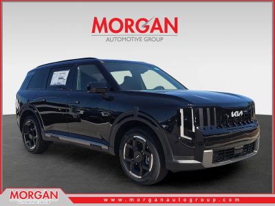 2027 Kia Telluride EX in Ebony Black — front three-quarter view