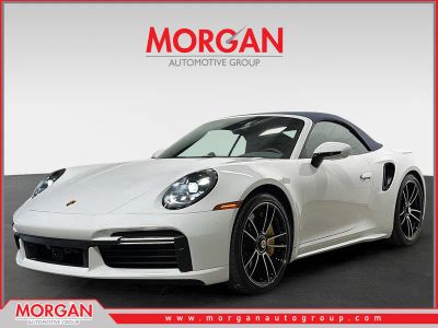 2023 Porsche 911 Turbo S in Carrara White Metallic — front three-quarter view