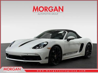 2025 Porsche 718 Boxster Style Edition in White — front three-quarter view