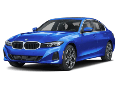 2026 BMW 3 Series 330i in Portimao Blue Metallic — front three-quarter view