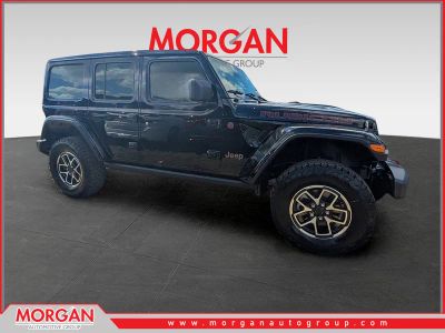 2026 Jeep Wrangler Rubicon in Black — front three-quarter view