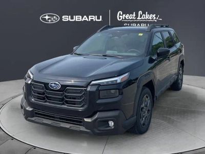 2026 Subaru OUTBACK Premium in Crystal Black Silica — front three-quarter view
