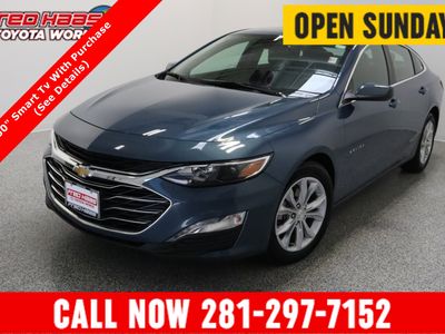 2024 Chevrolet Malibu FWD LT 1.5T in Lakeshore Blue Metallic — front three-quarter view