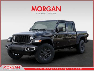 2026 Jeep Gladiator Sport in Black — front three-quarter view