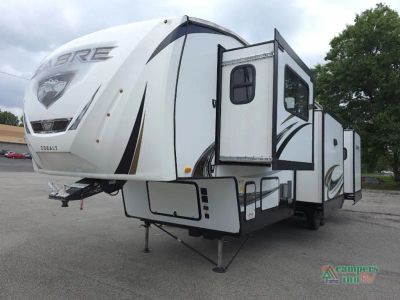 2021 Forest River RV Sabre — rear three-quarter view