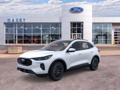 2025 Ford Escape Plug-in Hybrid in Star White Metallic Tri-Coat — front three-quarter view