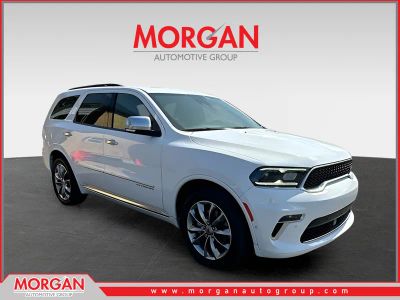 2021 Dodge Durango Citadel in White — front three-quarter view