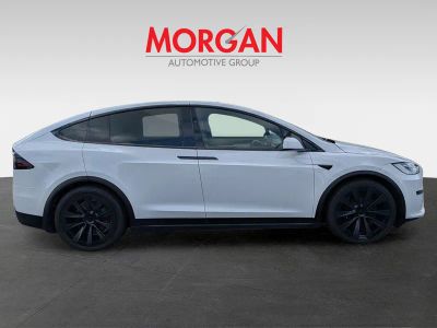 2022 Tesla Model X — rear three-quarter view
