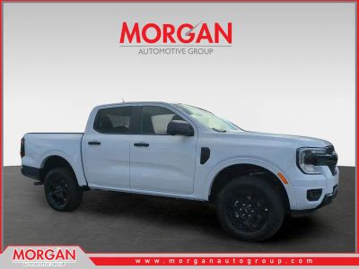 2025 Ford Ranger XLT in White — front three-quarter view