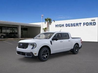 2025 Ford Maverick Lariat in Oxford White — front three-quarter view