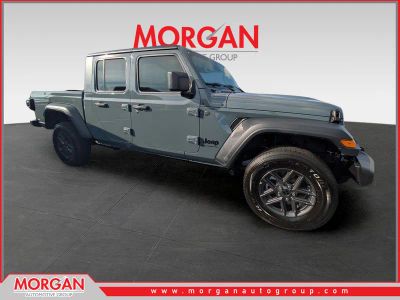 2026 Jeep Gladiator Sport S in Gray — front three-quarter view