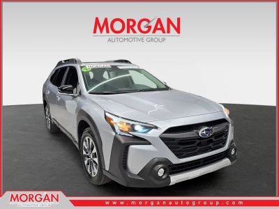 2025 Subaru Outback Limited XT in Ice Silver Metallic — front three-quarter view