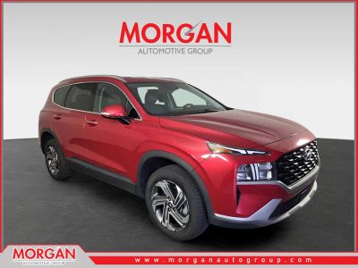 2023 Hyundai Santa Fe SEL in Red — front three-quarter view