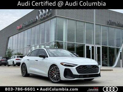 2025 Audi S5 3.0T Prestige quattro in Glacier White Metallic — front three-quarter view