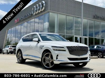 2024 Genesis GV80 3.5T Prestige in Alta White — front three-quarter view