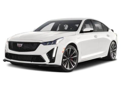 2023 Cadillac CT5-V in Summit White — front three-quarter view