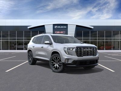 2026 GMC Acadia Denali Ultimate in Sterling Metallic — front three-quarter view