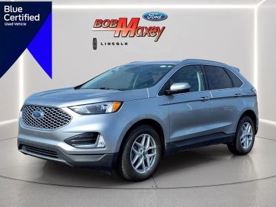 2024 Ford Edge SEL in Iconic Silver Js — front three-quarter view