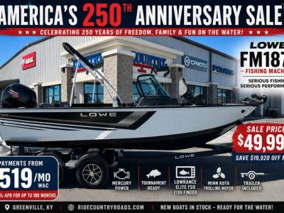 2026 Lowe Boats FM1875 — front three-quarter view