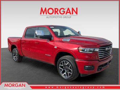 2026 Ram 1500 Laramie in Red — front three-quarter view