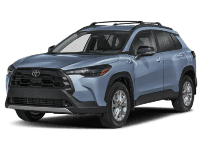 2026 Toyota Corolla Cross LE in Celestite — front three-quarter view