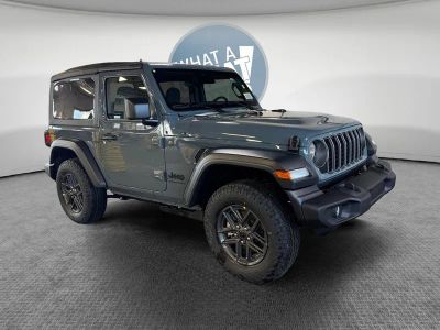 2026 Jeep Wrangler Sport S in Anvil Clear-Coat Exterior Paint — front three-quarter view