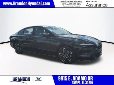 2026 Hyundai SONATA N Line in Black — front three-quarter view