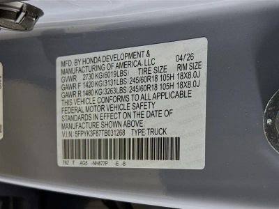 2026 Honda Ridgeline — photo 37 view