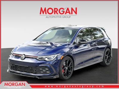 2024 Volkswagen Golf GTI 380 S in Blue — front three-quarter view