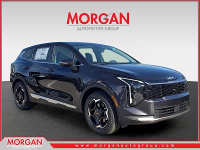 2026 Kia Sportage EX in Panthera Metal Gray — front three-quarter view