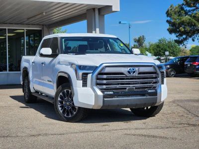 2024 Toyota Tundra Hybrid Limited 4WD in Ice — front three-quarter view