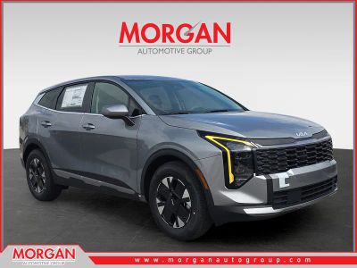 2026 Kia Sportage Hybrid LX in Steel Gray — front three-quarter view